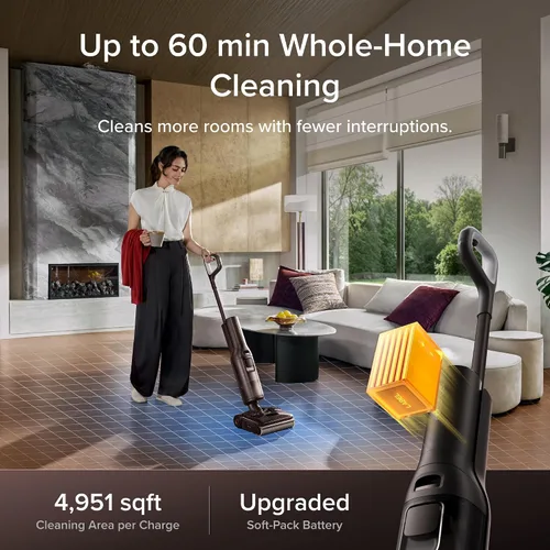 Vista 14 de roborock F25 Pro Turbo - Trapeador de vacío en seco y húmedo, limpiador