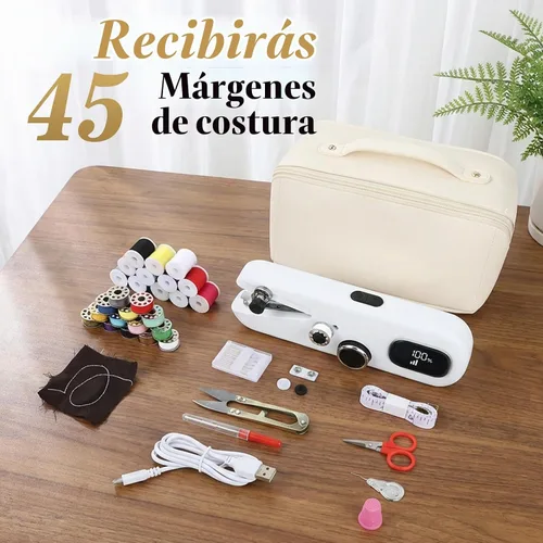 Vista 2 de Philorn Mini Handheld Sewing Machine, Quick Portable Sewing Machine