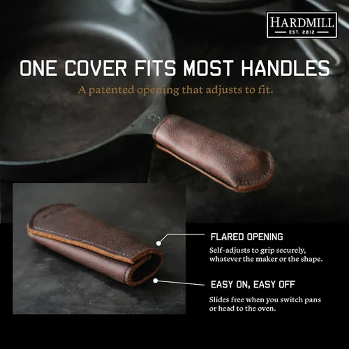 Vista 5 de Leather Cast Iron Pan Handle Cover (Standard 4.5")