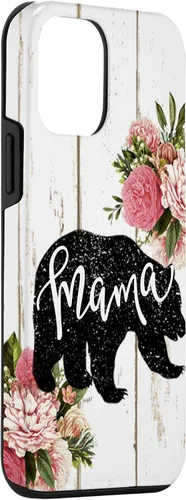 Vista 3 de Funda para iPhone 12 mini rústico de la casa rural linda mamá Woodgrain Shiplap Board Mama Bear