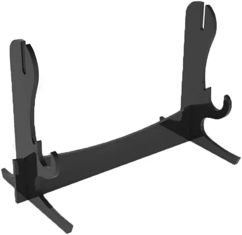 Vista 3 de LEILIN Soporte de espada Katana soporte acrílico de dos capas para espada samurái, soporte para katana de escritorio, hoja acrílica de 0.236 in