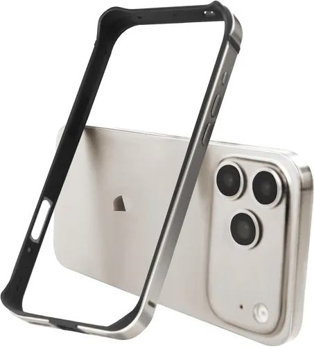 Vista 11 de Funda rígida delgada con marco de aluminio para iPhone 13 Pro, armadura de marco de metal con protección interior suave, protección de borde elevado