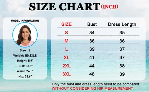 Vista 5 de Vestidos de verano para mujer, vestidos informales para la playa, salidas de baño, vestido acampanado y con vuelo, sin mangas, tipo camiseta
