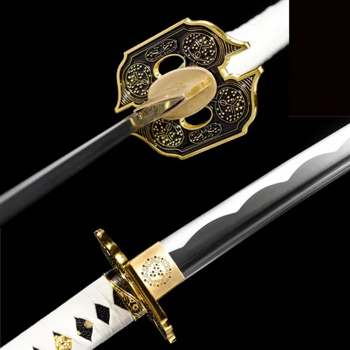Vista 5 de Espada de Devil May Cry 5 Vergil Anime Cosplay Sword Warrior Yamato/Rebelión de Dante, Katana real de 41 pulgadas, forjada a mano de acero al