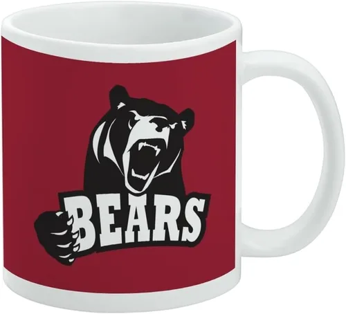 Vista 328 de Taza de cerámica con el logotipo principal de la Universidad Rider, taza de regalo novedosa para café, té y bebidas calientes, 11oz, blanca