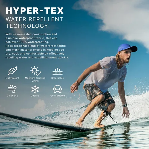 Vista 5 de CHOK.LIDS Gorra de béisbol impermeable Hyper-TEX Mesh Running Cap transpirable de secado rápido deportes al aire libre sombreros ajustados