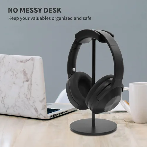 Vista 3 de Srhythm Soporte para auriculares, soporte de auriculares de metal para ahorrar espacio y mostrar