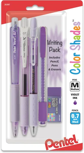 Vista 5 de Pentel Paquete de Escritura Color Shades - Negro (BLBKALZBPA)