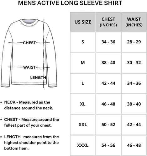 Vista 6 de Real Essentials - Paquete de 4 unidades camisa Dry-Fit de manga larga para hombre, disipa la humedad, con protección solar FPU 50+ contra rayos