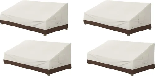 Vista 9 de Amazon Basics Fundas para Sillas de Patio con Asiento Profundo, Fundas para Muebles de Césped y Patio al Aire Libre, Resistente, Impermeable