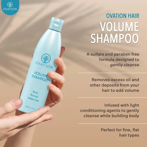 Vista 11 de Ovation Hair Champú Volumen – Para un color duradero – 12 oz – Ayuda a iluminar e hidratar el cabello teñido – Para cabello teñido – Con salvado