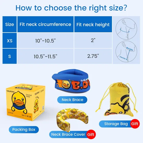 Vista 7 de Velpeau Soporte de cuello suave para corrección de postura, evita la cabeza hacia adelante para niños, adolescentes, niños y niñas, cuello cervical