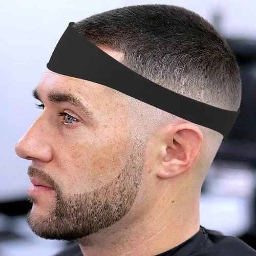 Vista 9 de Plantilla de afeitado con escote y guía de corte para hombres, color negro