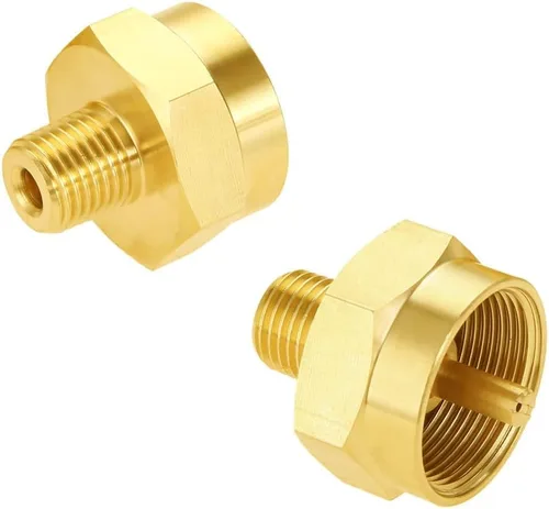 Vista 7 de Adaptador de recarga de botella de gas propano de 1 libra con rosca NPT hembra de 1/4 de pulgada, tanque de 1 libra, conector de estufa de parrilla