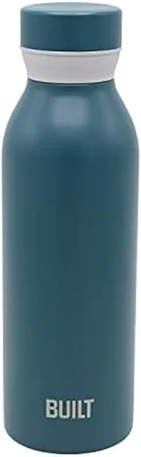 Vista 11 de BUILT Cascade - Botella de acero inoxidable aislada al vacío de doble pared con agarre cómodo y tapa giratoria, 18 onzas