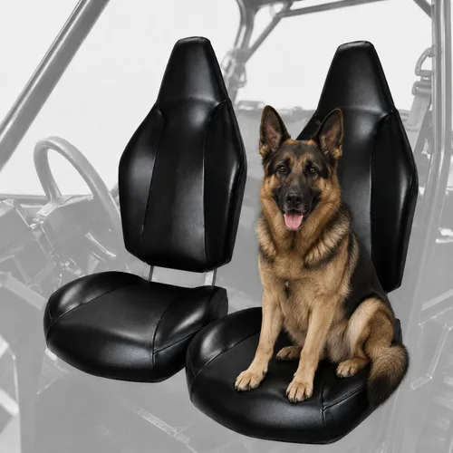 Vista 14 de CHEDA Funda de asiento, compatible con Polaris RZR 570 800 900 2008+ 2008, cuero estándar negro