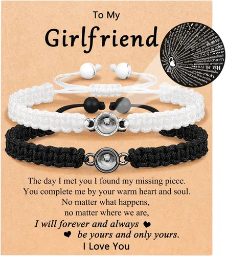 Vista 10 de UNGENT THEM Pulseras "I Love You" en 100 Idiomas, Regalos para Parejas para Novio, Novia, Mi Amor, Alma Gemela, Regalo de Aniversario, Día de San