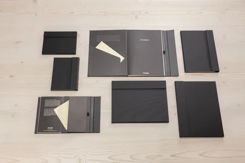 Vista 8 de Sigel CO161 Notebook CONCEPTUM®, negro, Tapa dura, cuadrado, aprox. A5, cierre magnético, con numerosas características
