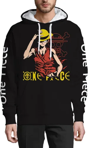 Vista 4 de Sudadera con capucha de pieza de anime para hombre, sudadera de manga larga para mujeres y hombres