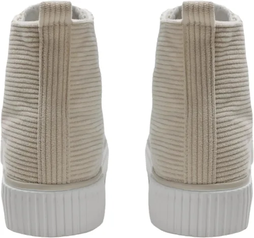 Vista 3 de PepStep Women's Fashion Platform High Top Sneakers, Cute Corduroy or Faux Lamb's Fur UpperMemory Foam Insole,Trendy Slim Shoe Lace