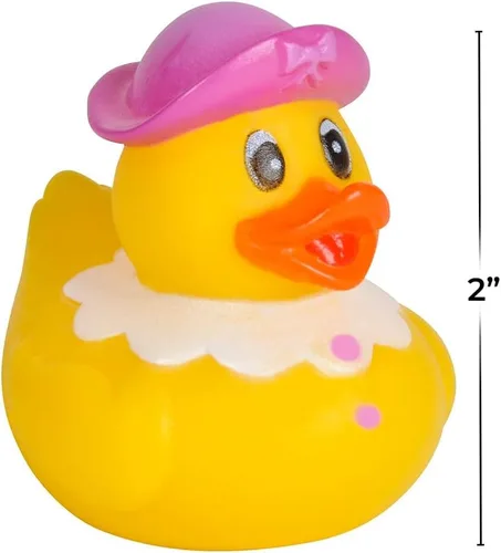 Vista 2 de Patitos de goma Rhode Island Novelty de 2 pulgadas con temática de conejo de pascua (12 piezas)