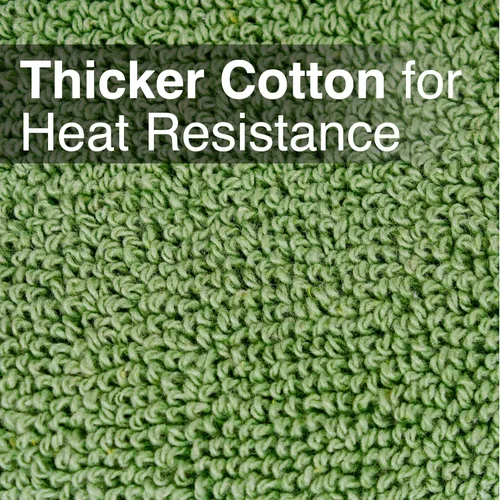 Vista 3 de Ritz - Agarradera de rizo y almohadilla resistente al calor, duradero, 100% algodón, diseño ergonómico para un agarre óptimo, fácil cuidado, lavable