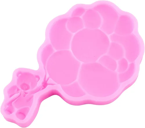 Vista 25 de ZiXiang - Molde de fondant de perlas de silicona para oso, juego de 5 Ball Pearl Semi Sphere Chocolate Molds Teddy Bear Cake Decorating Cupcake