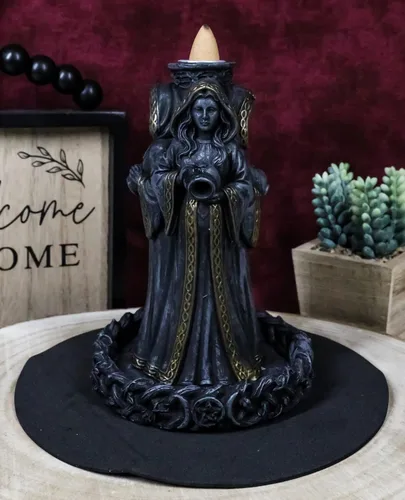 Vista 6 de Ebros Gift Wicca Triple Diosa Doncella Esperando Madre y Crone Pagana Decoración Cono de Incienso Escultura Ciclo Feminista de Luna Sagrada Ciclos