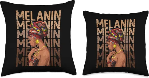 Vista 3 de Black History Month Afro Lover Girl Women Black Strong Women Afro Love Melanin - Almohada de niña africana, 16 x 16 pulgadas, multicolor