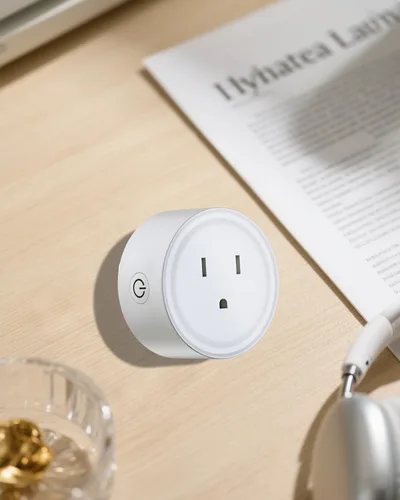Vista 2 de Mini enchufe inteligente WiFi compatible con Alexa y Google Home APP enchufe de control remoto con temporizador y control de grupo, no requiere