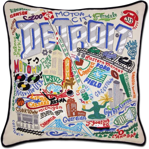 Vista 87 de Catstudio Portland (Oregon) - Almohada decorativa bordada