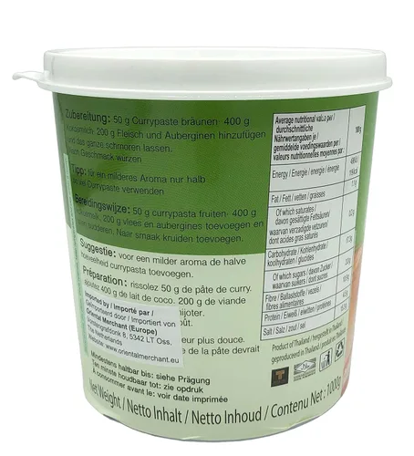 Vista 5 de Pasta de curry verde de Mae Ploy - 1kg