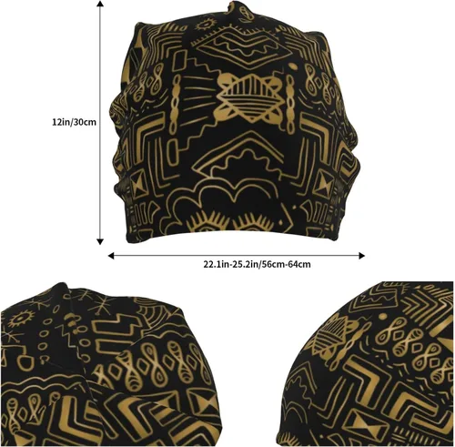 Vista 30 de Gorro africano holgado de invierno, gorro de punto casual para hombres y mujeres