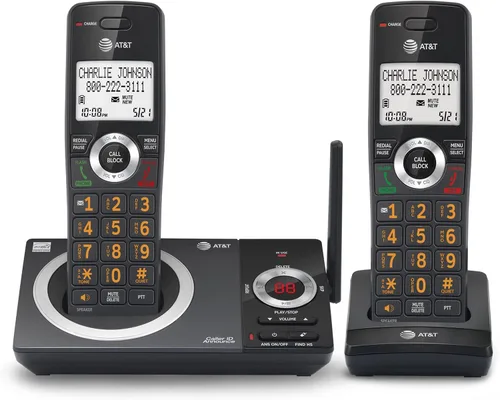 Vista 28 de AT&T DECT 6.0 Teléfono doméstico con cable o inalámbrico con 1 auricular y contestador, bloqueador de llamadas inteligente, identificación
