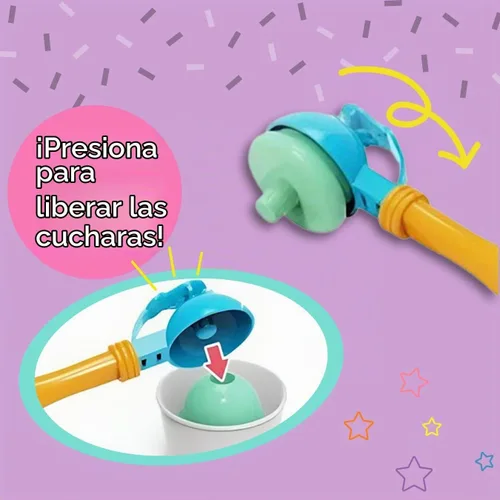 Vista 2 de Juego de 32 carros de helados para niños pequeños, juego de postre de macarrón, accesorios de cocina, carrito de helados