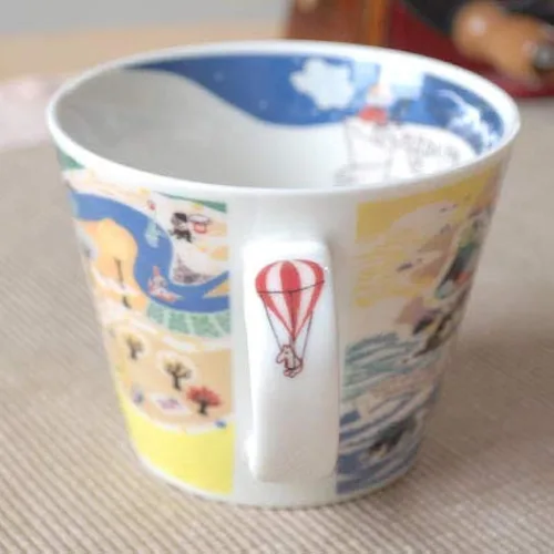 Vista 2 de Taza de sopa con diseño del mapa del Valle de Moomin Yamaka Japón