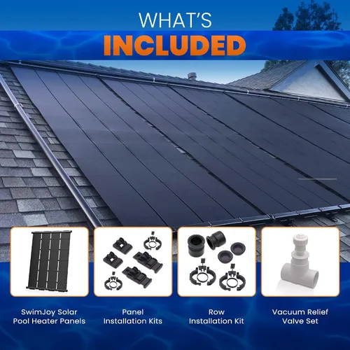 Vista 8 de Kit de bricolaje de calentador solar de piscina de grado industrial, sistema de montaje superior sin tirantes de viento alto y máxima resistencia a