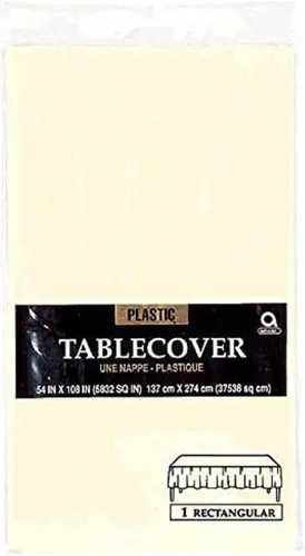 Vista 7 de Mantel de plástico negro azabache, 54 x 108 pulgadas (1 unidad), elegante esencial para eventos, perfecto para fiestas, bodas y ocasiones especiales
