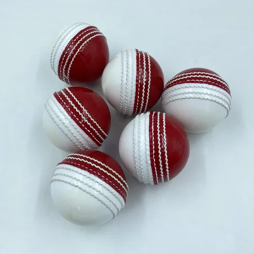 Vista 3 de AnNafi® Pelotas de entrenamiento de cricket de doble color, pelotas de entrenamiento deportivo y divertidas Bola de doble color rojo y blanco