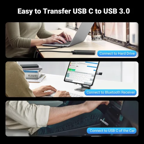 Vista 8 de UGREEN Paquete de 2 adaptadores USB a USB C, adaptador USB C hembra a USB macho de 10 Gbps compatible con iPhone 16 15, MacBook, iPad, Samsung
