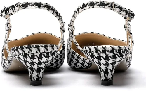 Vista 4 de WAYDERNS Zapatos de tacón bajo con correa de tobillo y puntera puntiaguda para mujer, 1.5 pulgadas