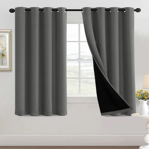 Vista 47 de H.VERSAILTEX Cortinas 100% de opacidad con aislamiento térmico, cortinas opacas completas para sala de estar, cortinas de ventana de eficiencia