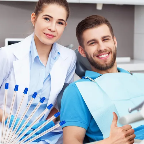 Vista 7 de Bolsa de 100 eyectores de saliva desechables dentales, puntas de succión dental, tubo aspirador de saliva y puntas de succión de evacuación, cuerpo