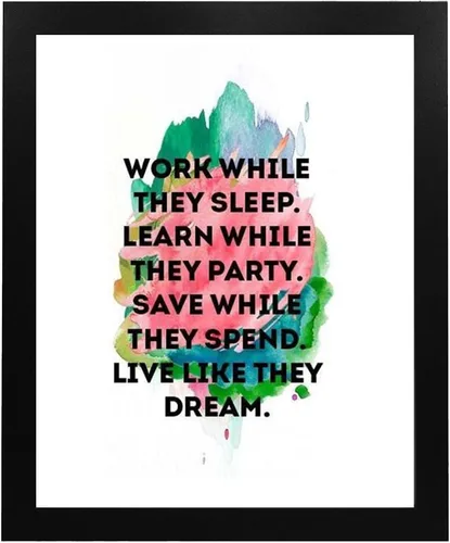 Vista 6 de Arte de pared motivacional, impresión de póster con cita de tipografía