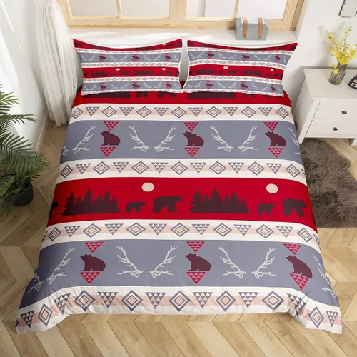 Vista 30 de Juego de ropa de cama con estampado de piel de vaca para niños, juego de funda de edredón con patrón de piel de vaca, juego de funda de edredón
