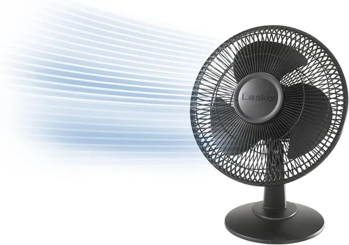 Vista 7 de Ventilador de mesa oscilante Lasko Productos 2012 de 12", Plástico, Blanco, 1