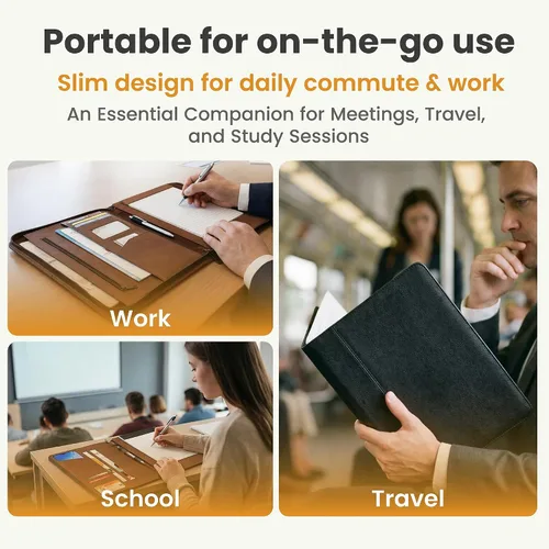 Vista 6 de Funda universal Padfolio – Organizador de tablet con soporte para bloc de notas – Compatible con iPad 10ª 11ª generación, iPad Pro 11, iPad 7 8 9