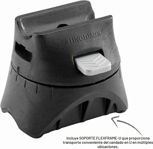 Vista 3 de Kryptonite Kryptolok Mini-7 - Cerradura en U para bicicleta, resistente antirrobo, grillete de 0.47 pulgadas con soporte de montaje y llaves