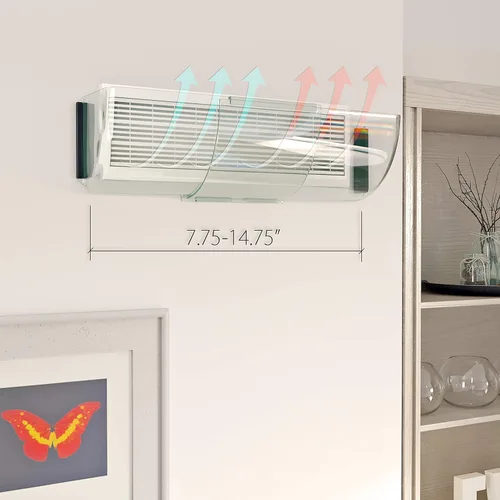 Vista 2 de Home Intuition Deflector de calor y aire magnético ajustable para rejillas de ventilación, pared lateral y techo