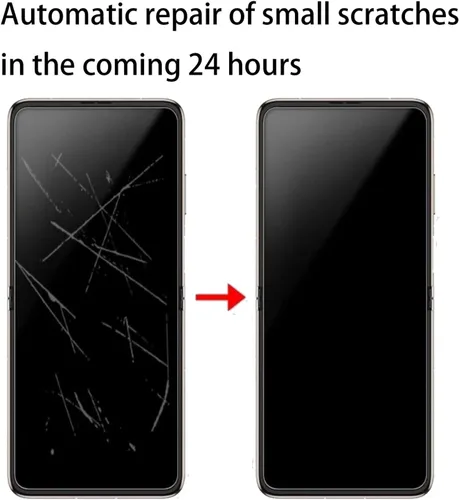 Vista 5 de Protector de pantalla antiespía antirreflejos interno para Moto Razr+ 2023 Protector de pantalla exterior mate de privacidad Película suave
